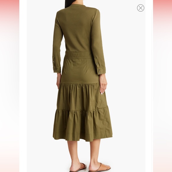 Peralta Long Sleeve Tiered Midi Dress NWT - Picture 2 of 8